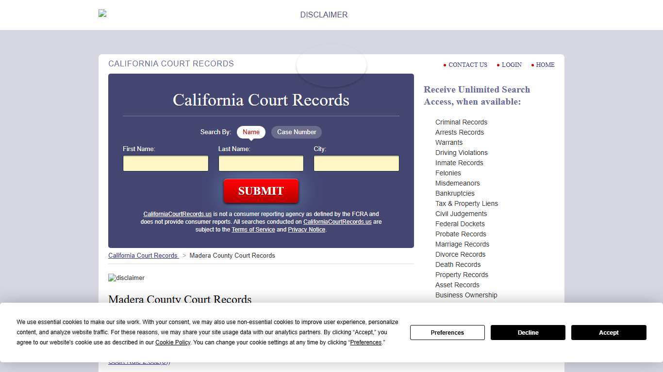 Madera County Court Records CaliforniaCourtRecords.us